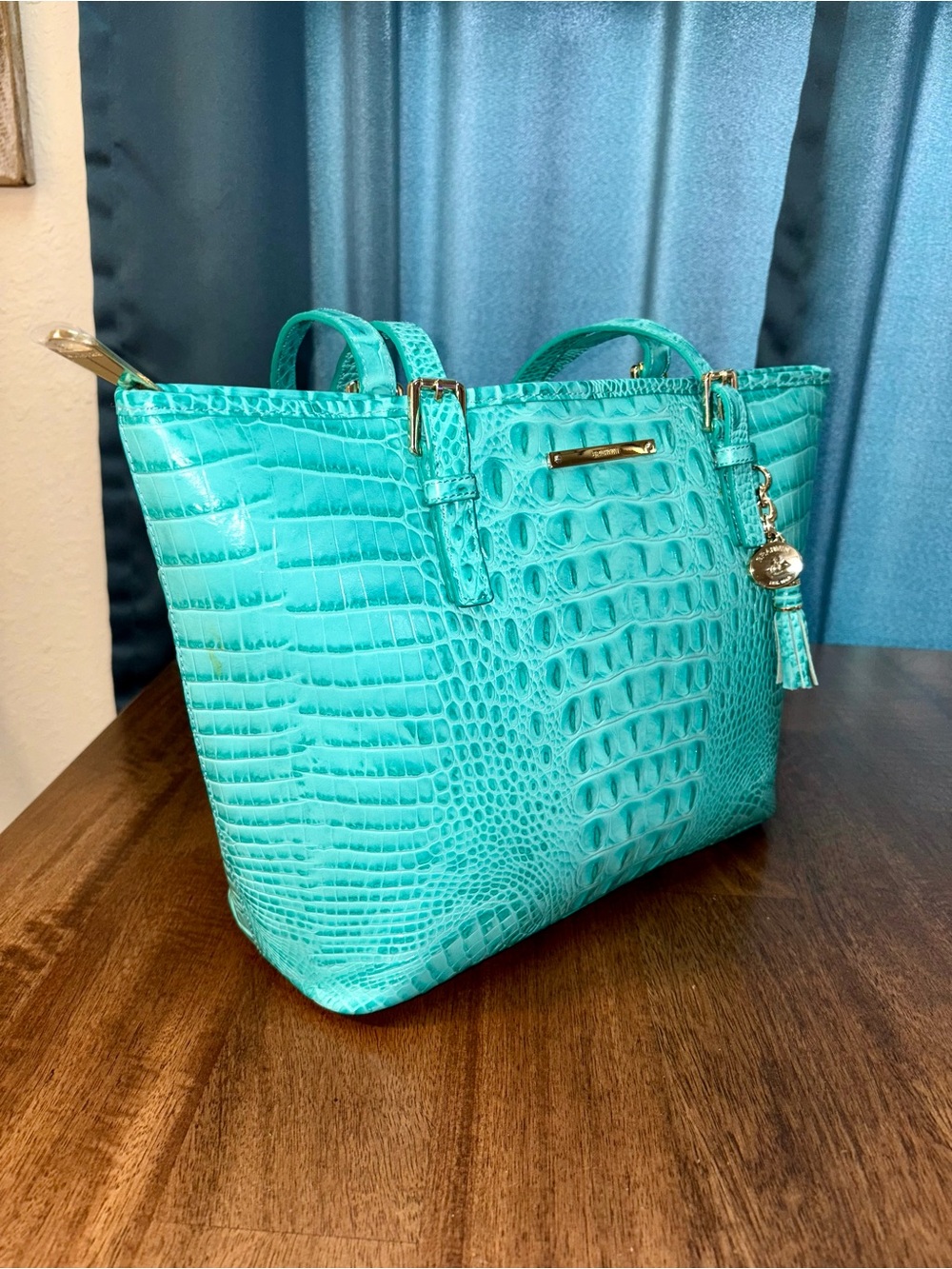 Brahmin NWT Md Asher - Mermaid - First Release - Blue/Green - Glossy - Picture 15 of 16